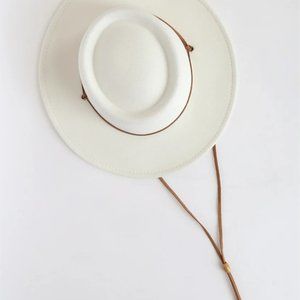 Ivory Felt Fedora Hat
